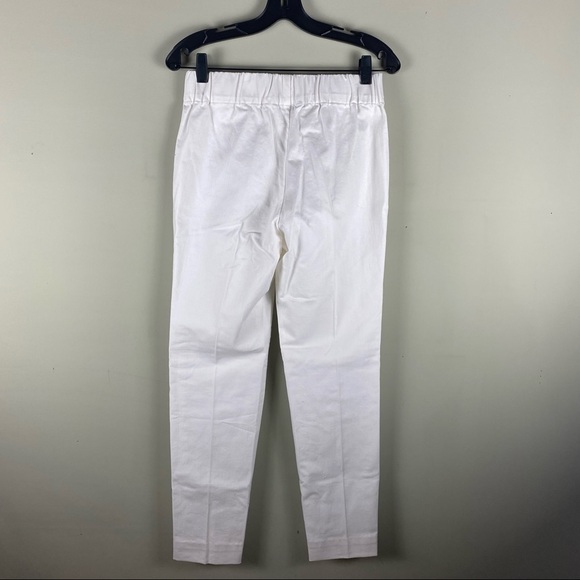 Soft Surroundings: Women's Elastic Straight Leg Pull On White Long Pants‎ Small - Picture 3 of 4